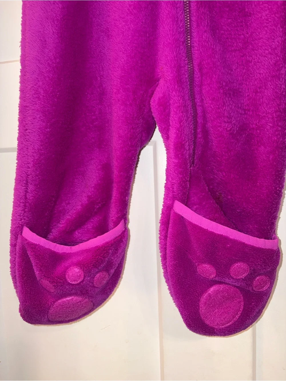 Columbia infant fleece full zip bodysuit/coat fuschia 12-18 months
